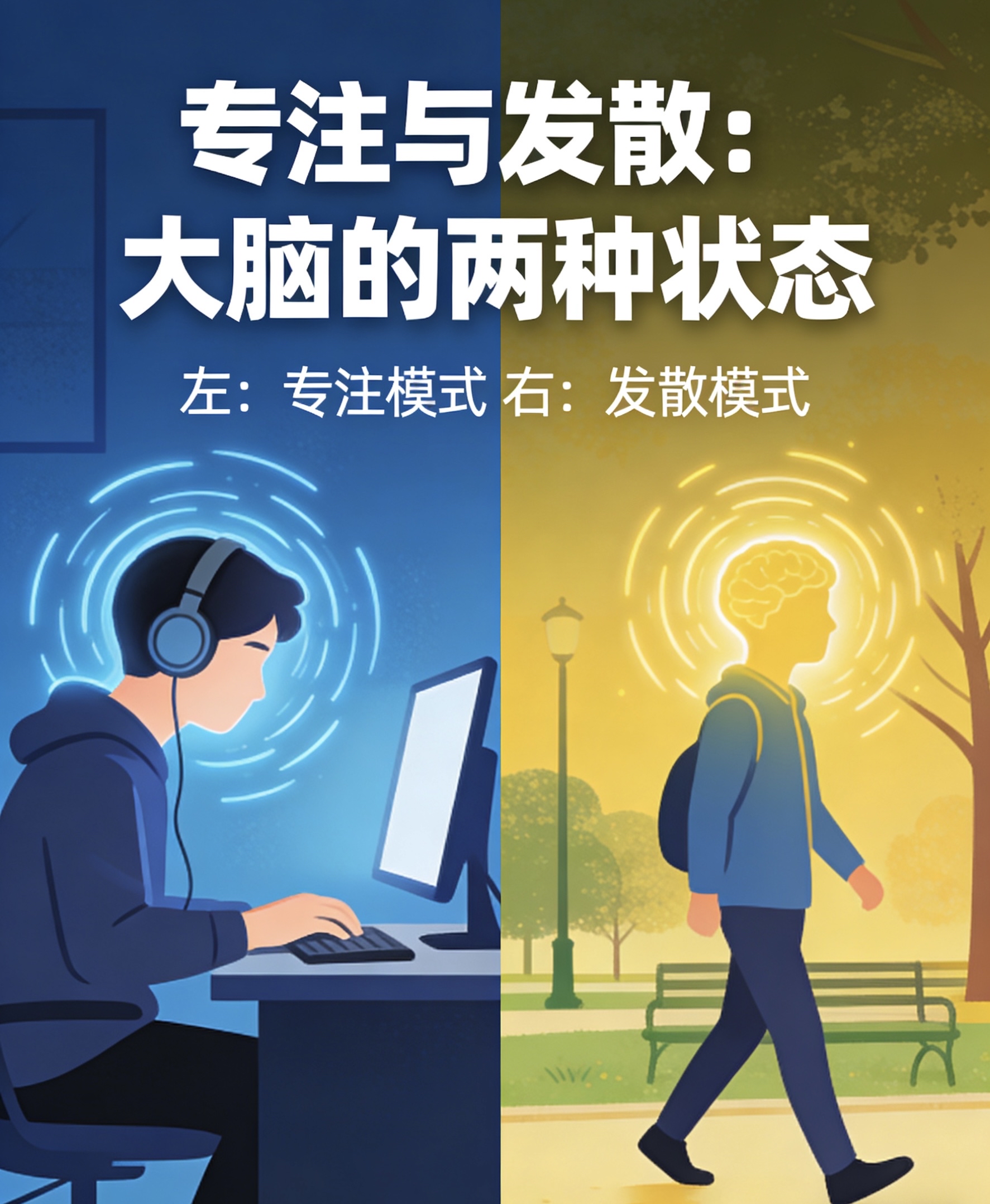 ⏸️ 专注与发散：Focused & Diffuse Modes 学习的两种「大脑状态」